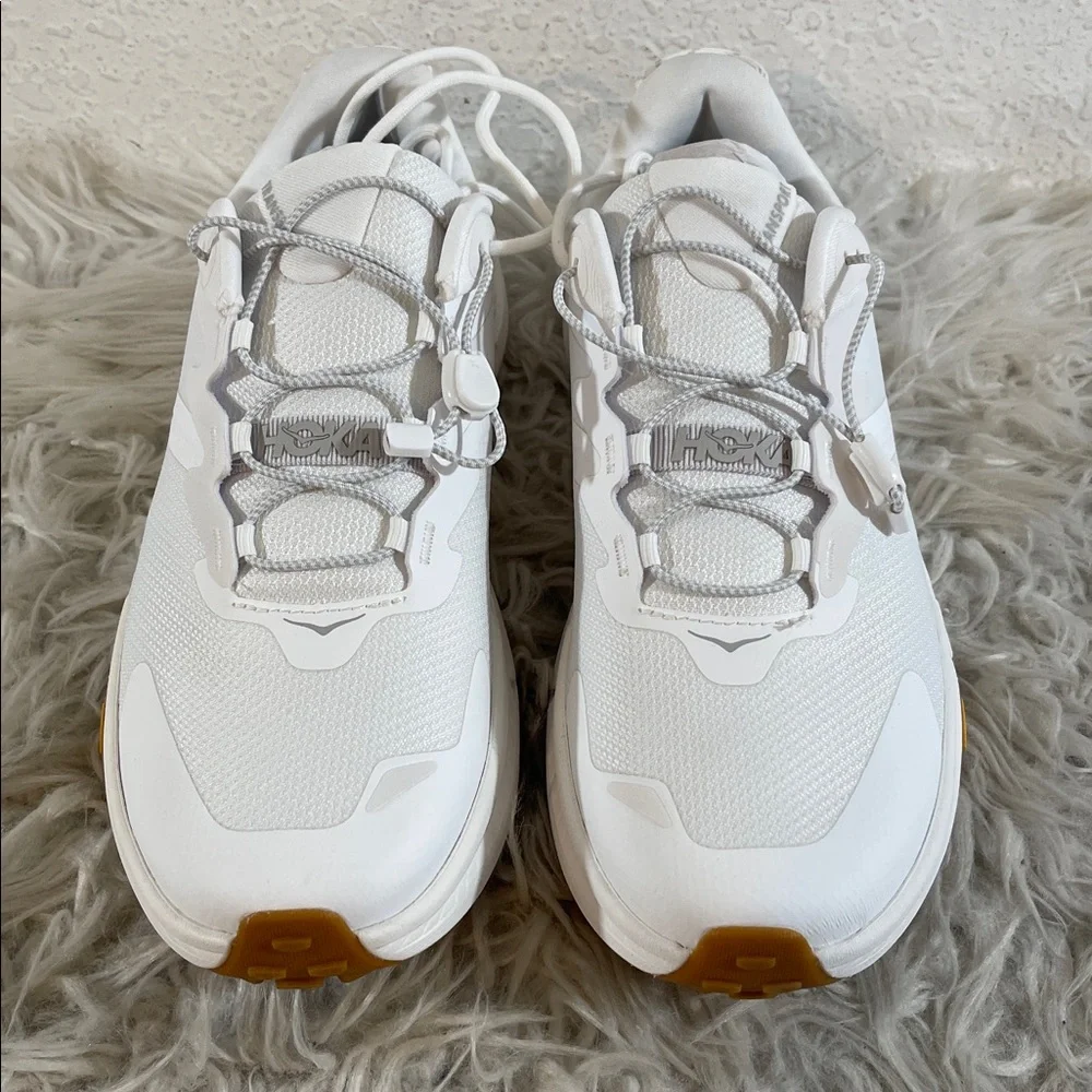 HOKA Women's Transport White Athletic Walking Shoes Sneakers Size 9.5 B NEW - Picture 3 of 16